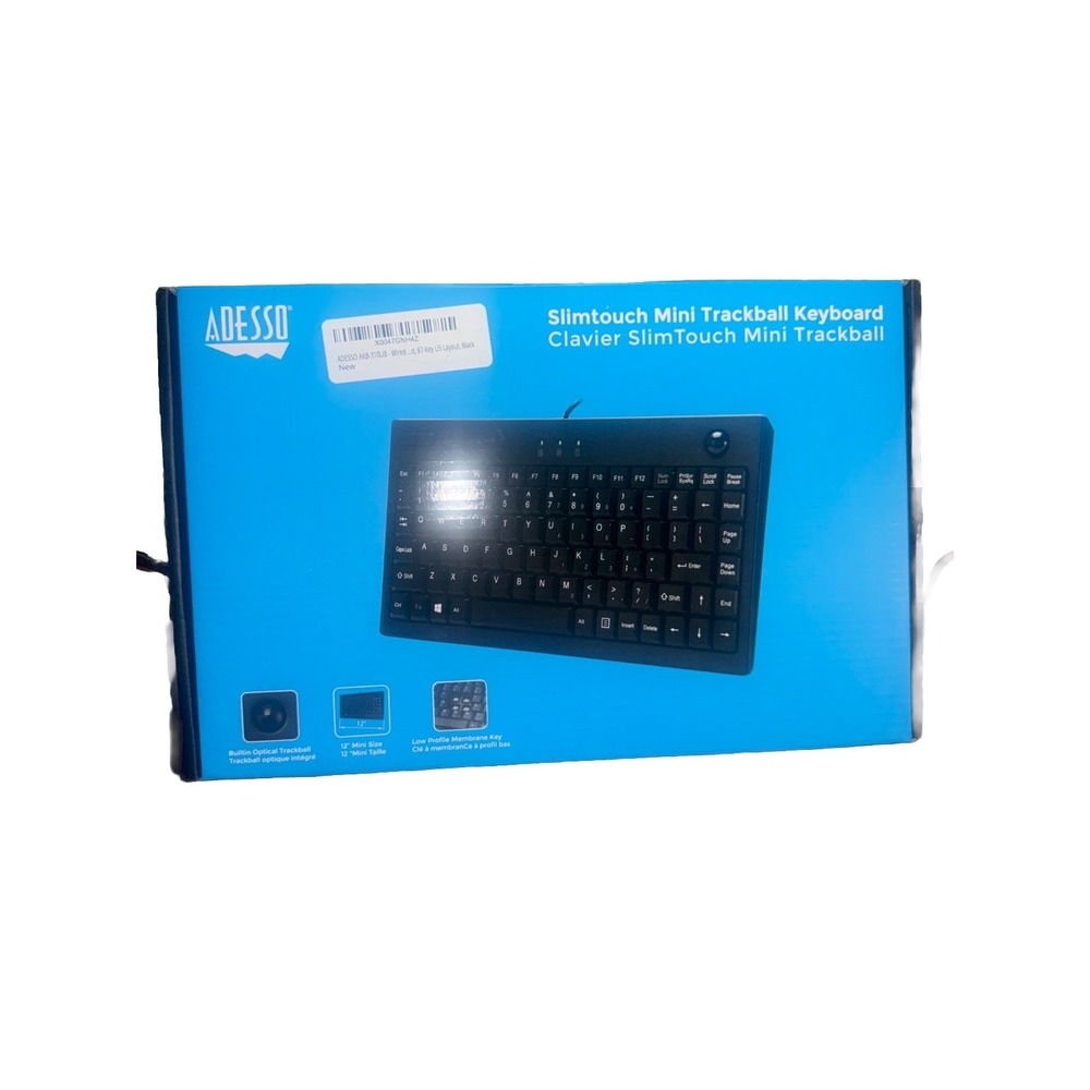 Adesso AKB-310UB Mini Trackball Keyboard (AKB310UB)‎